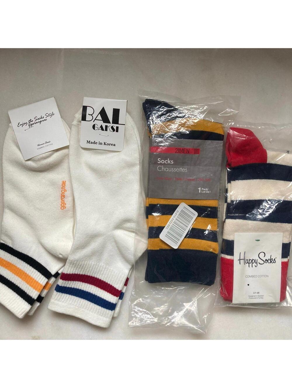 Cute Kawaii Unisex Stripes Socks